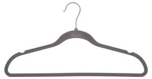 Kleiderbügel mit Abdeckung, 5 Stück Grau - Kunststoff - 45 x 24 x 1 cm
