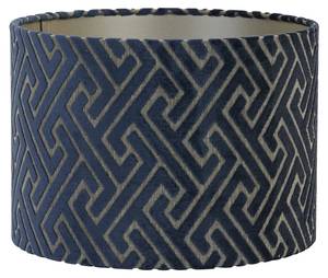 Lampenschirm Zylinder Maze - Ø40 Blau - Textil - 40 x 30 x 40 cm