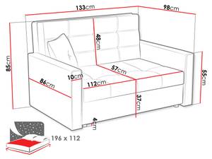 Schlafsofa Viva Lux II Grau