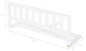 Barrière de lit Classic , blanche Blanc - Bois manufacturé - 32 x 36 x 90 cm