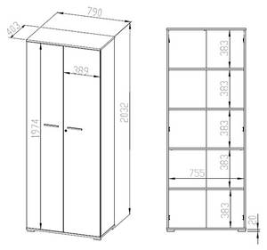 Aktenschrank OPTIMAL Braun - Holzwerkstoff - 79 x 204 x 41 cm