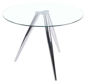 Esstisch Windfield Silber - Glas - 100 x 75 x 100 cm