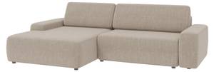 Ecksofa Hartmut mit Schlaffunktion Beige - Armlehne beidseitig montierbar - Ecke davorstehend links