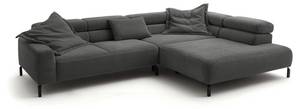 Ecksofa DELIA Grau - Breite: 312 cm - Armlehne davorstehend rechts - Ecke davorstehend rechts