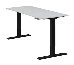 Elektrischer Tisch Homedesk Eco Melamin Grau - Breite: 130 cm - Schwarz