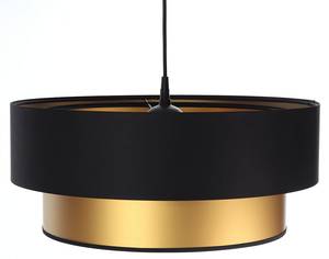 Hängeleuchte Duo Schwarz - Gold - Durchmesser Lampenschirm: 50 cm