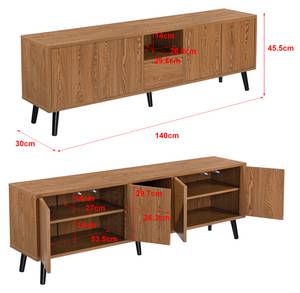 Fernsehtisch Hedemora Braun - Holzwerkstoff - 140 x 46 x 30 cm