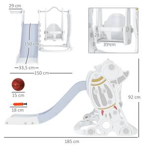 3in1 Kinderrutsche 331-038V00GY Kunststoff - 185 x 92 x 150 cm