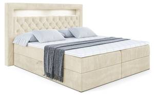 Boxspringbett - NOEL GOLD - LED Beige - Breite: 160 cm - H4