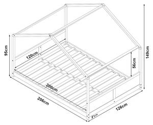 Lit cabane Simo 126 x 149 cm