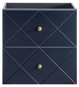 Armoire sous lavabos ELEGANCE CUW60 2D Bleu - Bois manufacturé - Matière plastique - 60 x 61 x 46 cm