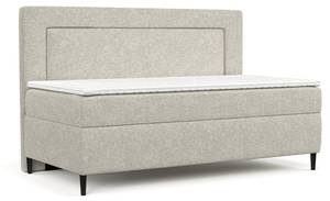 Boxspringbett Alba Beige - Grau - H3 - Tiefe: 108 cm