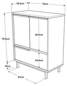 Mehrzweckschrank Vesanto Eiche Dekor