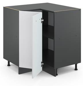 Eckschrank R-Line 45600 Anthrazit - Hochglanz Weiß