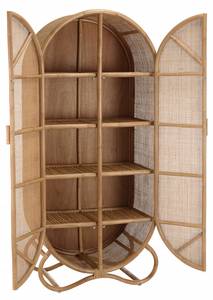 Kommode KALLY Braun - Rattan - 48 x 183 x 83 cm