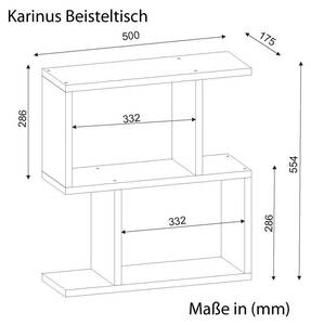 Beistelltisch Karinus Weiß Weiß - Holzwerkstoff - 50 x 55 x 17 cm