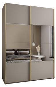 Armoire Lux 4 Beige - Doré - Largeur : 170 cm