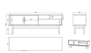 TV-Lowboard STOON Höhe: 57 cm