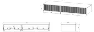 Waschbeckenunterschrank ARNEGA Weiß - Holzwerkstoff - 47 x 32 x 150 cm