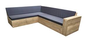 Lounge-Set Braun - Massivholz - 220 x 70 x 200 cm