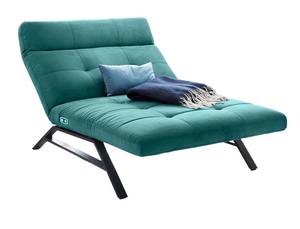 Chaise longue AMERIVA Maxi Velvet Vert émeraude - Noir