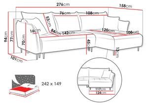 Ecksofa Bari Beige