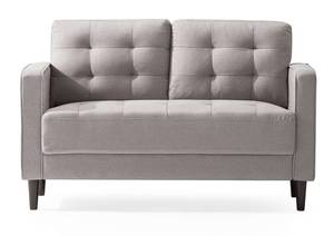 Sofa BENTON 2-Sitzer Grau - Holzwerkstoff - Holzart/Dekor - Holz teilmassiv - 78 x 86 x 134 cm