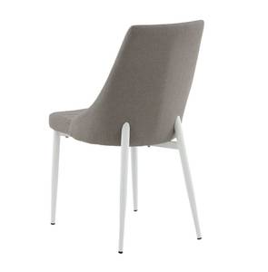 Chaise de salle à manger Leone lot de 2 Verre blanc