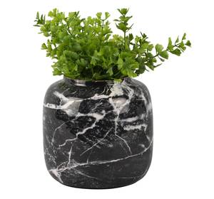 Vase Marble Look Schwarz - Metall - 20 x 20 x 20 cm