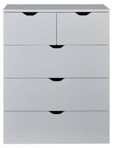Kommode Basix Weiß - Holz teilmassiv - 80 x 101 x 40 cm
