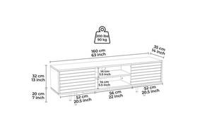 Tv-Schrank Apollo, Lowboards Schwarz Schwarz - Eiche