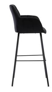 Tabouret de bar PEGA Lot de 2 Noir - Textile - 54 x 104 x 50 cm