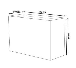 Cache-pot d'extérieur EDESSA Marron - Marron foncé - 80 x 56 x 34 cm