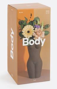 Vase Body large von DOIY Braun - Keramik - 10 x 23 x 10 cm