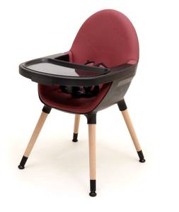Chaise haute Noir - Rouge bourgogne