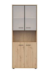 Highboard Space Office Braun - Holzwerkstoff - 80 x 203 x 38 cm