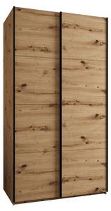 Armoire Lux 1 Noir - Imitation chêne - Largeur : 130 cm