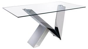 Runder Esstisch aus Glas Metall - 160 x 75 x 95 cm