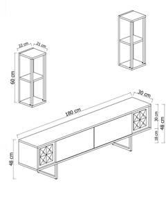 Fernsehschrank Dfantin Cremeweiß