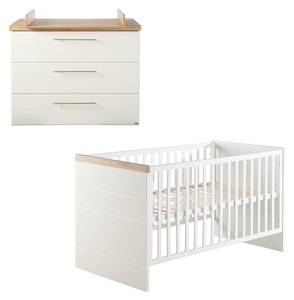 Set de chambre bébé Nele 2 pcs Blanc - Bois manufacturé