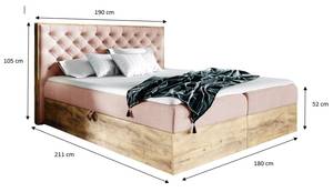 Boxspringbett TERRIE 180x200 FR14 Rosa Pink - Holzwerkstoff - 190 x 105 x 211 cm