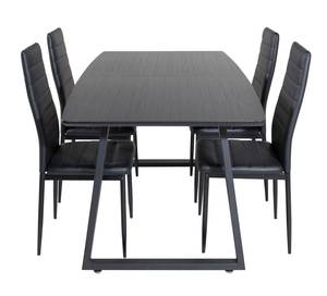 Essgruppe Inca 23 Schwarz - Massivholz - 85 x 75 x 160 cm