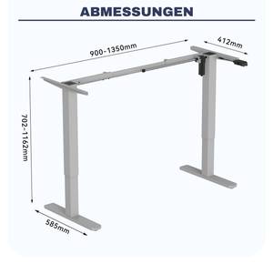 Schreibtisch-Gestell UP30, Silber