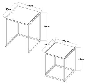 Set de 2 tables gigognes Vejen Noir