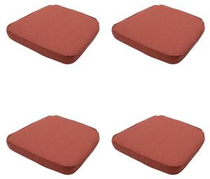 Gartenkissen Canvas 4er Set Orange - Orangerot