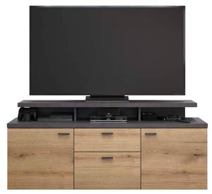 Table TV MoodMedia Marron - En partie en bois massif - 151 x 66 x 47 cm