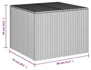 Boîte de rangement de jardin 299772 Gris - 80 x 59 x 75 cm