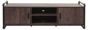 Meuble TV F58 Marron - En partie en bois massif - 140 x 45 x 40 cm