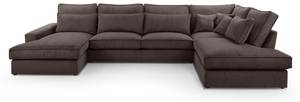 Ecksofa Burla U Braun - Holzwerkstoff - 176 x 93 x 398 cm