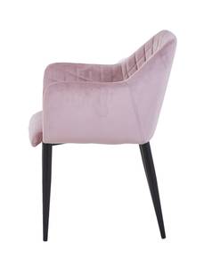 SIT&CHAIRS Armlehnstuhl, 2er-Set Schwarz - Pink - Metall - Textil - 63 x 83 x 61 cm